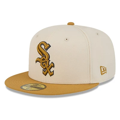 Chicago White Sox Beige and Khaki 2-Tone Color Pack New Era 59FIFTY Fitted Hat