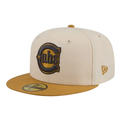 Chicago Cubs Chrome White and Bronze New Era 59FIFTY Fitted Hat
