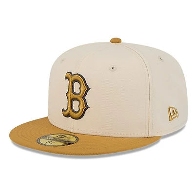 Boston Red Sox Beige and Khaki 2-Tone Color Pack New Era 59FIFTY Fitted Hat