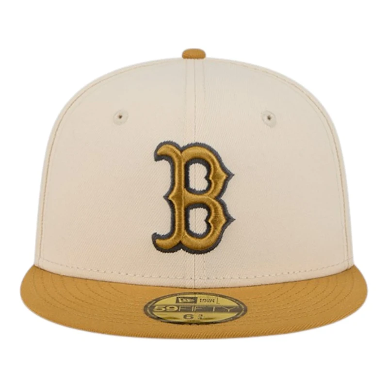 Boston Red Sox Chrome White and Bronze New Era 59FIFTY Fitted Hat