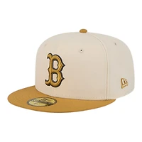 Boston Red Sox Chrome White and Bronze New Era 59FIFTY Fitted Hat
