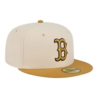 Boston Red Sox Chrome White and Bronze New Era 59FIFTY Fitted Hat