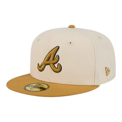 Atlanta Braves Chrome White and Bronze New Era 59FIFTY Fitted Hat