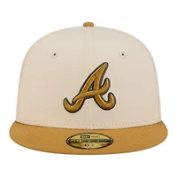 Atlanta Braves Chrome White and Bronze New Era 59FIFTY Fitted Hat