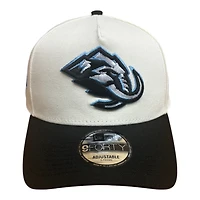 Utah Mammoth Chrome and Black Inaugural Season Patch New Era 9FORTY A-Frame Snapback Hat