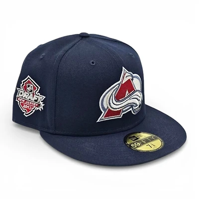 Colorado Avalanche Oceanside Blue Leon the Lab 2013 Draft Grey UV New Era 59FIFTY Fitted Hat