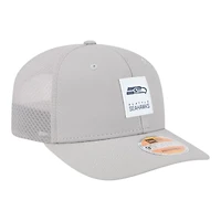 Seattle Seahawks Gray 2025 Sideline New Era 9SEVENTY Trucker Stretch Snapback Hat