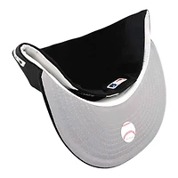 Los Angeles Dodgers Black with Blue LA Logo Back to Champs Circle Patch Gray UV New Era 59FIFTY Fitted Hat