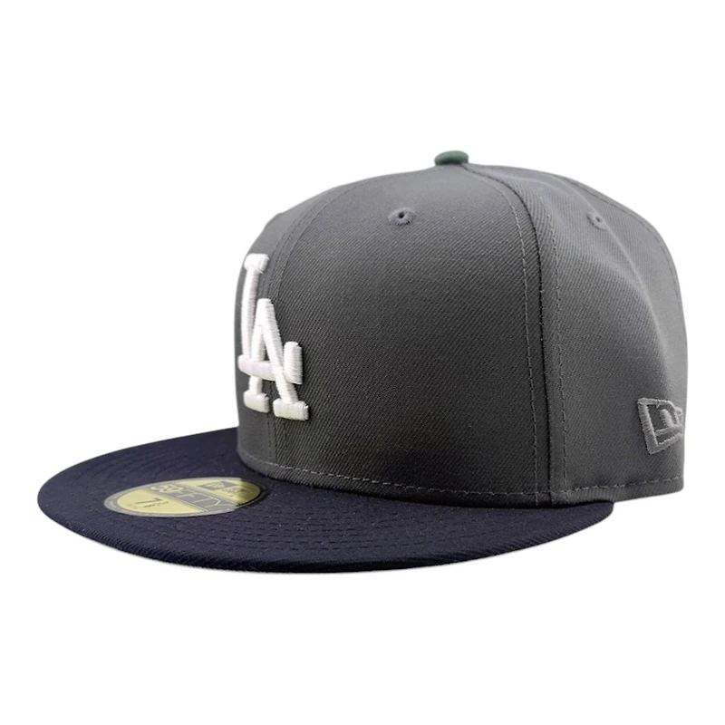 Los Angeles Dodgers Graphite and Navy 2025 World Series Champions Patch Gray UV New Era 59FIFTY Fitted Hat