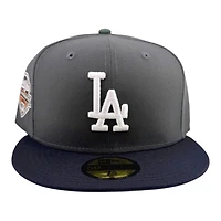 Los Angeles Dodgers Graphite and Navy 2025 World Series Champions Patch Gray UV New Era 59FIFTY Fitted Hat