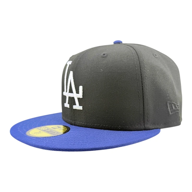 Los Angeles Dodgers Black and Royal Cooperstown Logo Back to Champs Diamond Patch New Era 59FIFTY Fitted Hat