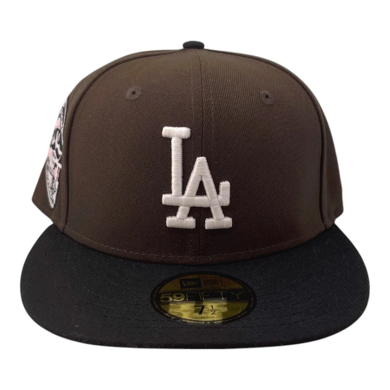 Los Angeles Dodgers Brown and Black 1959 All Star Game Pirate Patch Pink UV New Era 59FIFTY Fitted Hat