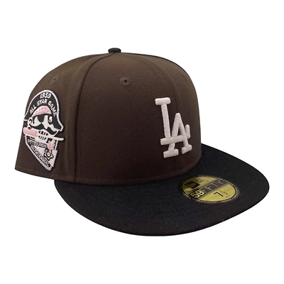 Los Angeles Dodgers Brown and Black 1959 All Star Game Pirate Patch Pink UV New Era 59FIFTY Fitted Hat
