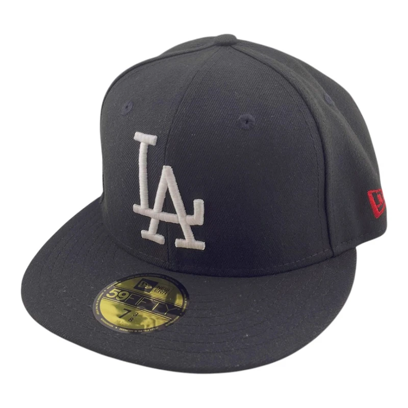 Los Angeles Dodgers Black Cooperstown Logo 1959 All Star Game Patch Pink UV New Era 59FIFTY Fitted Hat