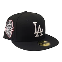 Los Angeles Dodgers Black Cooperstown Logo 1959 All Star Game Patch Pink UV New Era 59FIFTY Fitted Hat