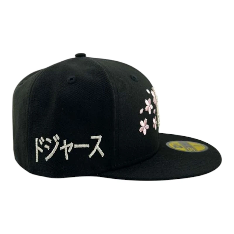 Los Angeles Dodgers Black "Bloom Collection" Kanji Patch New Era 59FIFTY Fitted Hat