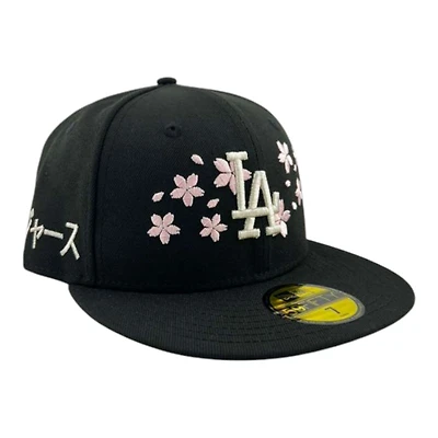 Los Angeles Dodgers Black "Bloom Collection" Kanji Patch New Era 59FIFTY Fitted Hat