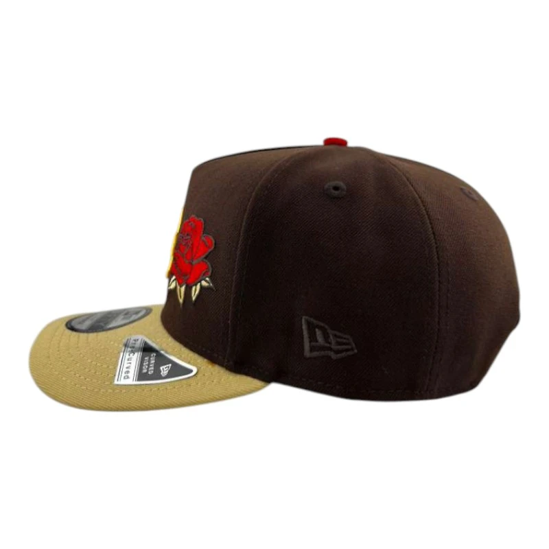 Los Angeles Dodgers Brown and Khaki "Bloom Collection" 50th Anni Patch 9FIFTY A-Frame Snapback Hat