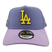 Los Angeles Dodgers Purple Two Tone "Bloom Collection" 2025 Champs Patch 9FIFTY A-Frame Snapback Hat