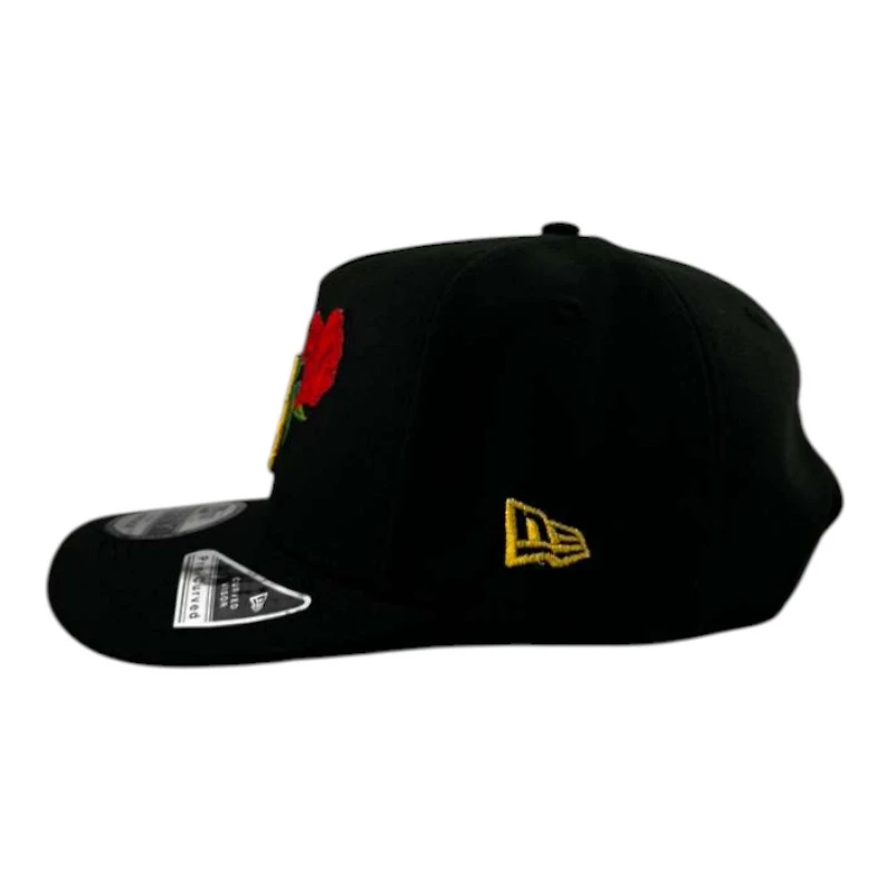 Los Angeles Dodgers Black and Gold "Bloom Collection" World Series Patch 9FIFTY A-Frame Snapback Hat