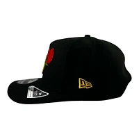 Los Angeles Dodgers Black and Gold "Bloom Collection" World Series Patch 9FIFTY A-Frame Snapback Hat