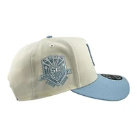 Los Angeles Dodgers Off White and Light Blue "Bloom Collection" 50th Anni Patch 9FIFTY A-Frame Snapback Hat