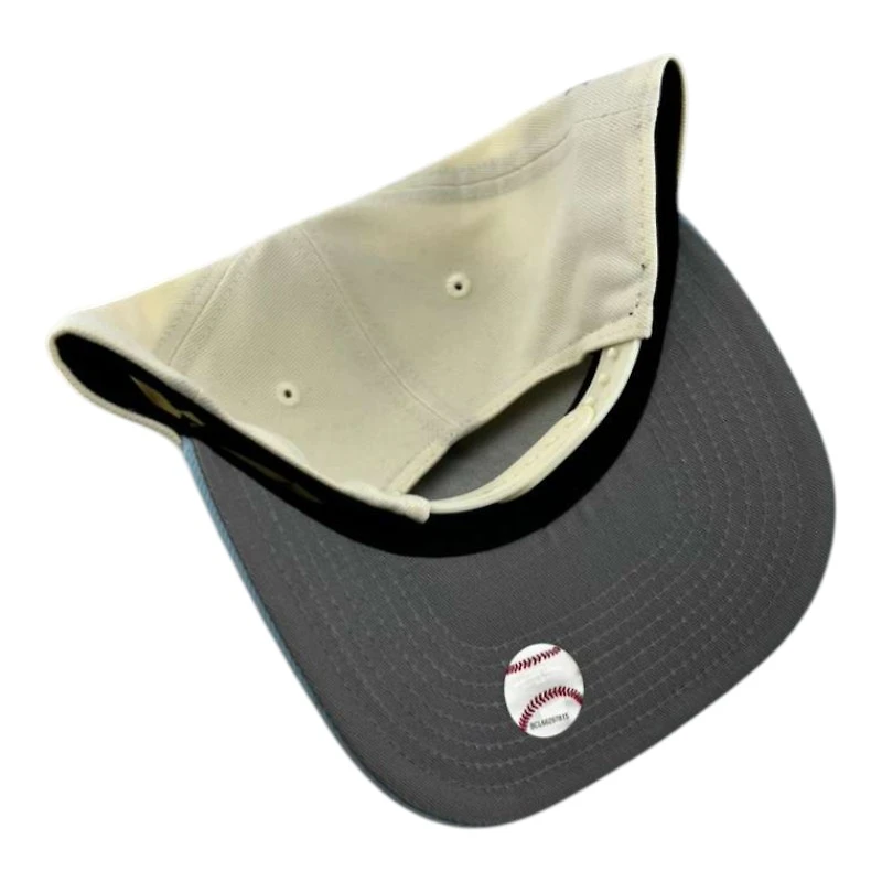 Los Angeles Dodgers Off White and Light Blue "Bloom Collection" 50th Anni Patch 9FIFTY A-Frame Snapback Hat