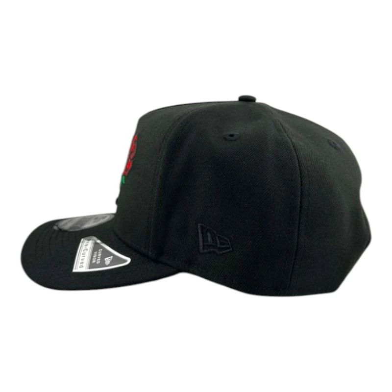 Los Angeles Dodgers Black on Black "Bloom Collection" 9FIFTY A-Frame Snapback Hat