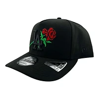 Los Angeles Dodgers Black on Black "Bloom Collection" 9FIFTY A-Frame Snapback Hat