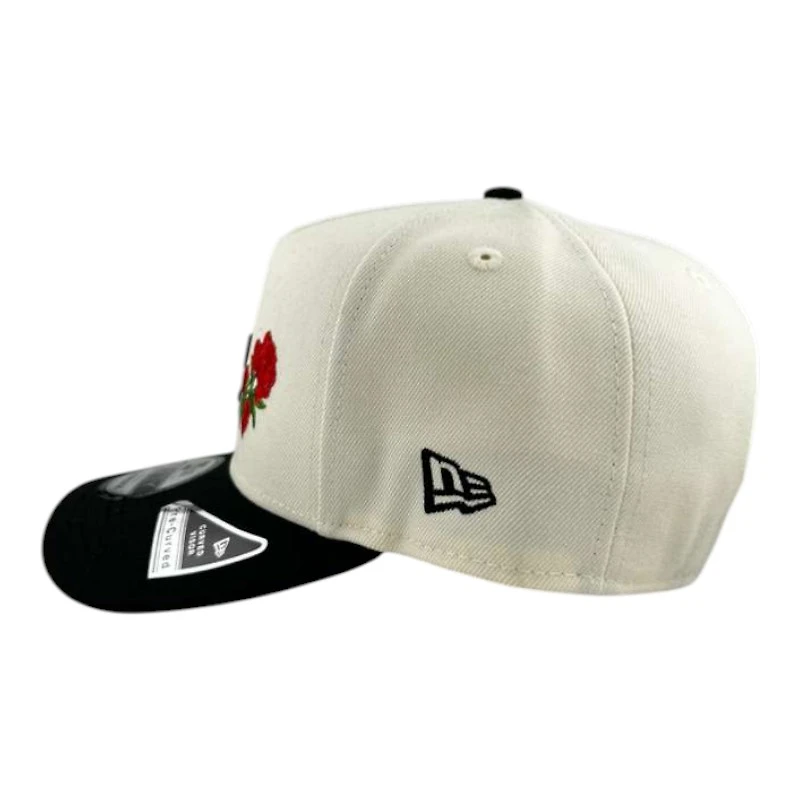 Los Angeles Dodgers White and Black "Bloom Collection" 9FIFTY A-Frame Snapback Hat