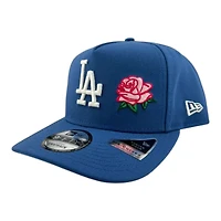 Los Angeles Dodgers Indigo "Bloom Collection" 9FIFTY A-Frame Snapback Hat