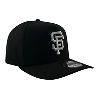 San Francisco Giants Black and White Basic Grey UV New Era 9FIFTY A-Frame Snapback Hat