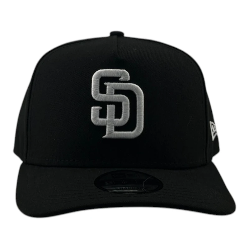 San Diego Padres Black and White Basic Grey UV New Era 9FIFTY A-Frame Snapback Hat