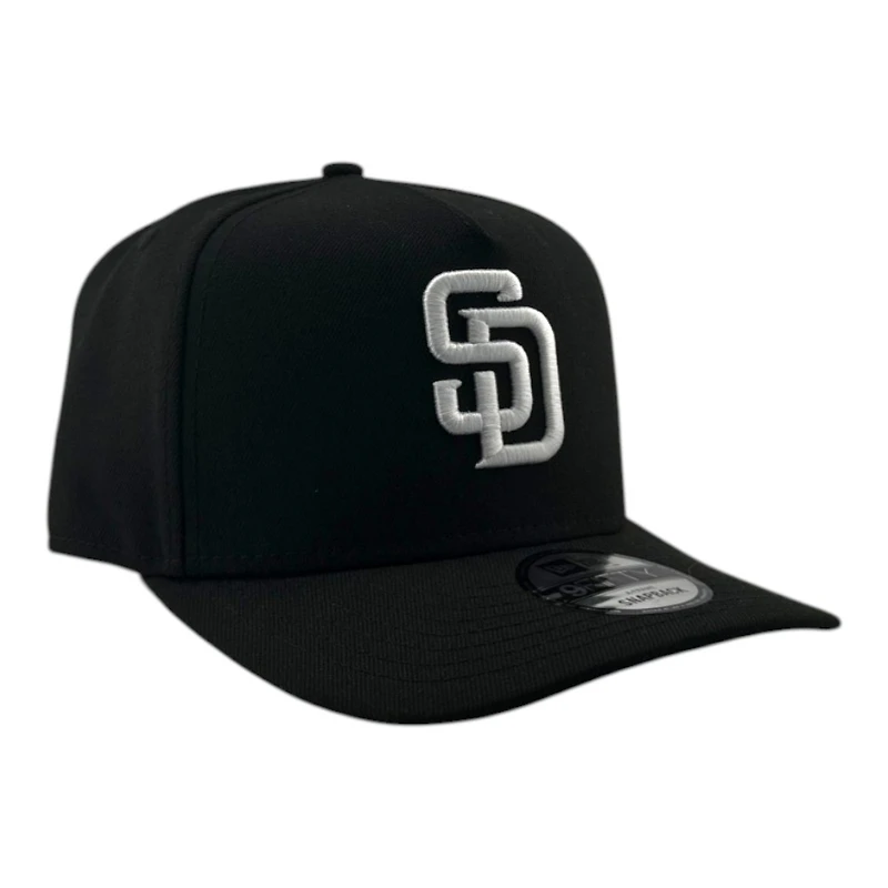 San Diego Padres Black and White Basic Grey UV New Era 9FIFTY A-Frame Snapback Hat