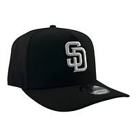 San Diego Padres Black and White Basic Grey UV New Era 9FIFTY A-Frame Snapback Hat