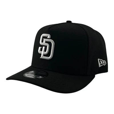 San Diego Padres Black and White Basic Grey UV New Era 9FIFTY A-Frame Snapback Hat