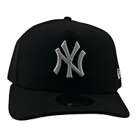New York Yankees Black and White Basic Grey UV New Era 9FIFTY A-Frame Snapback Hat