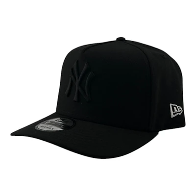 New York Yankees Black on Black Basic Grey UV New Era 9FIFTY A-Frame Snapback Hat