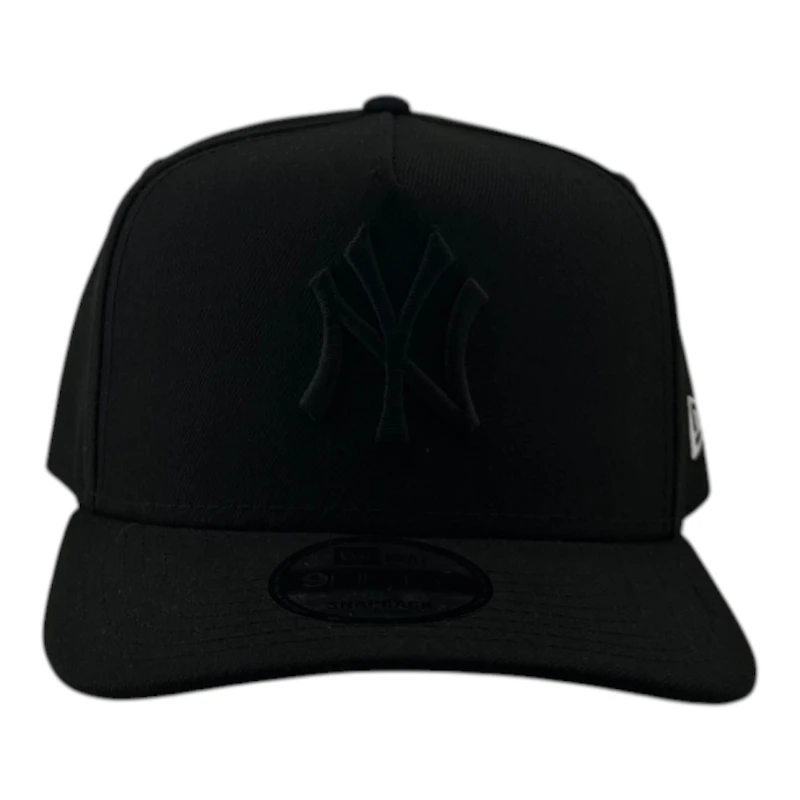 New York Yankees Black on Black Basic Grey UV New Era 9FIFTY A-Frame Snapback Hat
