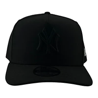 New York Yankees Black on Black Basic Grey UV New Era 9FIFTY A-Frame Snapback Hat