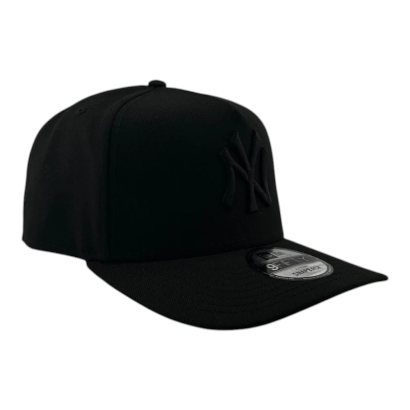 New York Yankees Black on Black Basic Grey UV New Era 9FIFTY A-Frame Snapback Hat