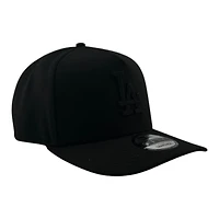 Los Angeles Dodgers Black on Black Basic Grey UV New Era 9FIFTY A-Frame Snapback Hat