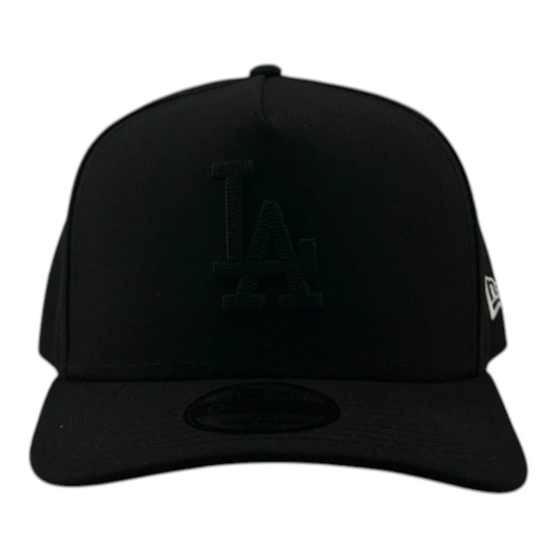Los Angeles Dodgers Black on Black Basic Grey UV New Era 9FIFTY A-Frame Snapback Hat
