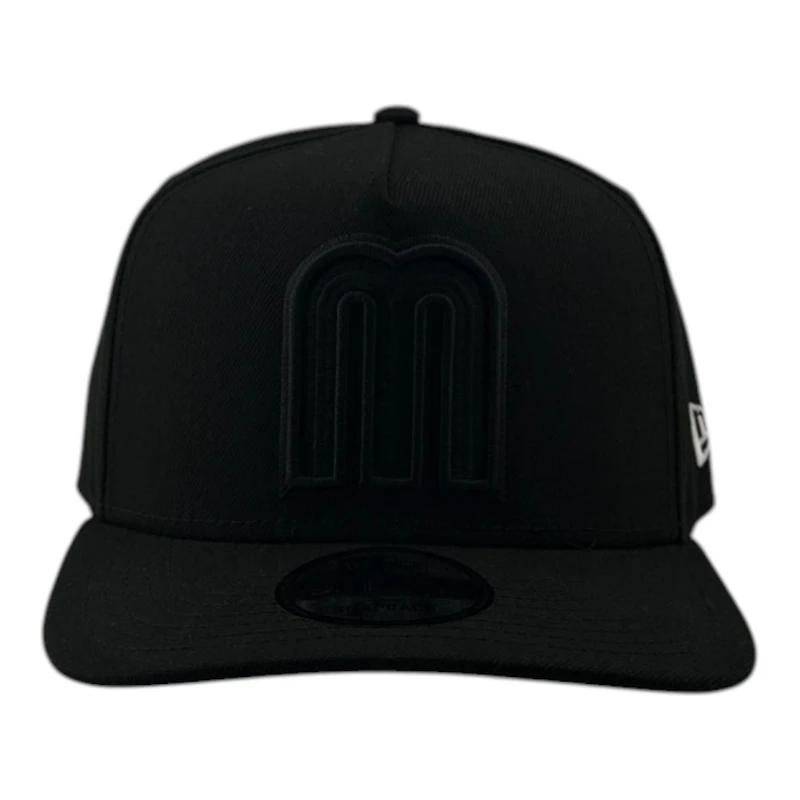 Mexico Black on Black Basic Grey UV New Era 9FIFTY A-Frame Snapback Hat