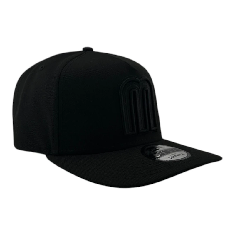 Mexico Black on Black Basic Grey UV New Era 9FIFTY A-Frame Snapback Hat