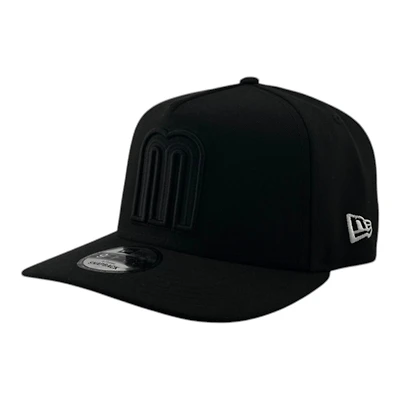 Mexico Black on Black Basic Grey UV New Era 9FIFTY A-Frame Snapback Hat