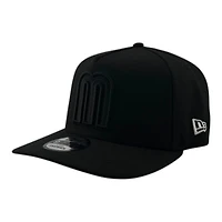 Mexico Black on Black Basic Grey UV New Era 9FIFTY A-Frame Snapback Hat