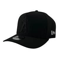 Los Angeles Angels Black on Black Basic Grey UV New Era 9FIFTY A-Frame Snapback Hat