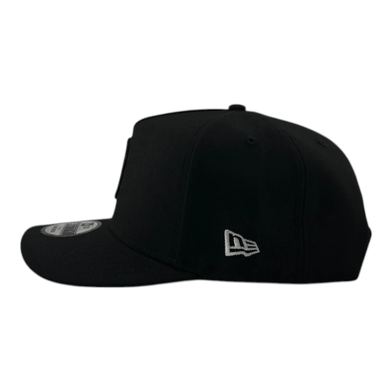 Los Angeles Angels Black on Black Basic Grey UV New Era 9FIFTY A-Frame Snapback Hat