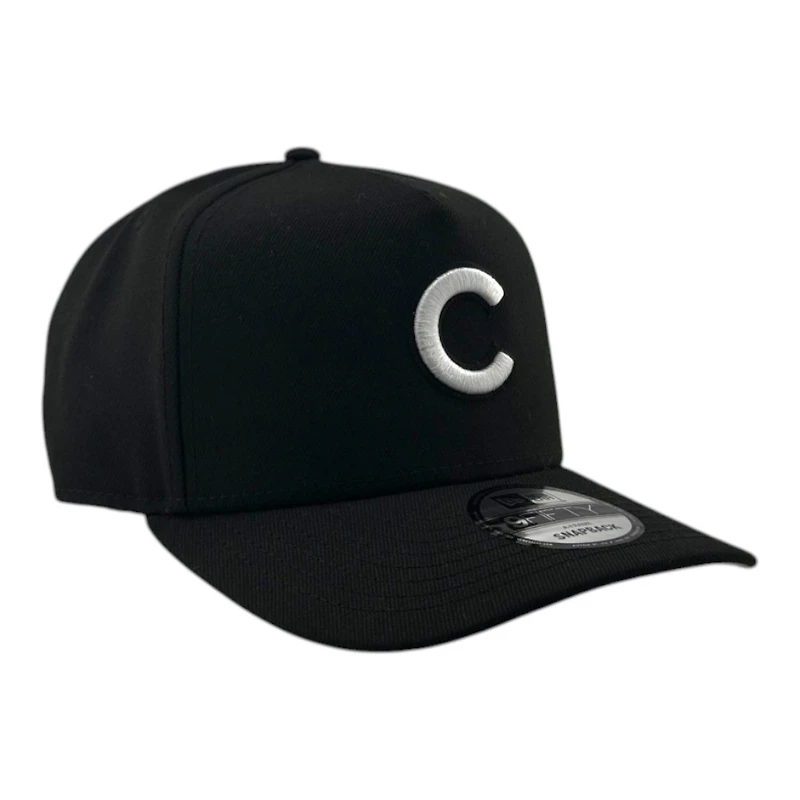 Chicago Cubs Black and White Basic Grey UV New Era 9FIFTY A-Frame Snapback Hat
